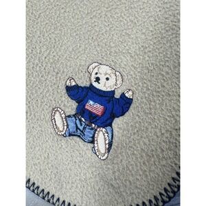 Ralph Lauren Polo Bear Throw Blanket Fleece Made USA Baby Child 44x29 Teddy RL